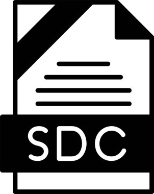 SDC dosya biçimi, web simgesi, vektör illüstrasyonu