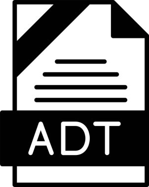 ADT dosya biçimi, web simgesi, vektör illüstrasyonu