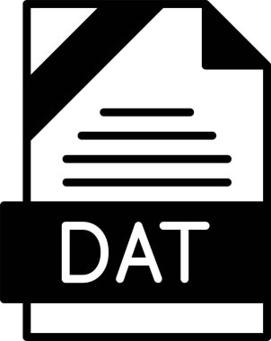 DAT dosya biçimi, web simgesi, vektör illüstrasyonu