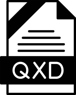 QXD file format, web icon, vector illustration clipart