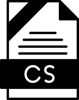 CS dosya biçimi, web simgesi, vektör illüstrasyonu