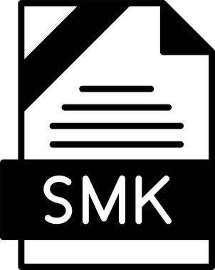 SMK file format, web icon, vector illustration clipart