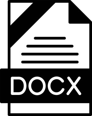 DOCX dosya biçimi, web simgesi, vektör illüstrasyonu