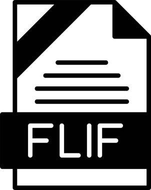 FLIF dosya biçimi, web simgesi, vektör illüstrasyonu