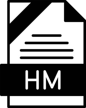 HM dosya biçimi, web simgesi, vektör illüstrasyonu