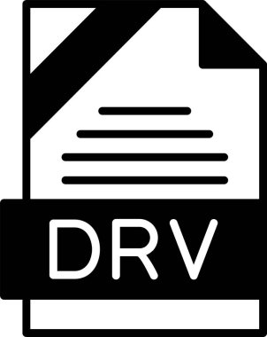 DRV file format, web icon, vector illustration clipart