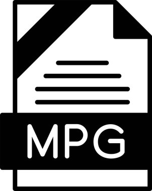 MPG dosya biçimi, web simgesi, vektör illüstrasyonu
