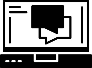 Chat web icon simple illustration