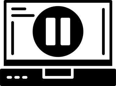 Web simgesini basit illüstrasyonla duraklat