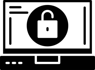 Web simgesinin kilidini aç basit illüstrasyon