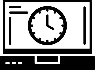 Saat. Web simgesi basit illüstrasyon 