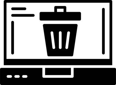 Çöp Ağı simgesi, basit illüstrasyon