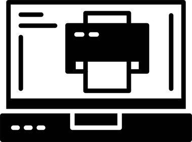 yazıcı web simgesi basit illüstrasyon