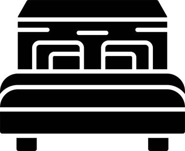 Yatağa. Web simgesi basit tasarım