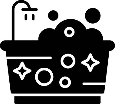 küvet web simgesi basit illüstrasyon