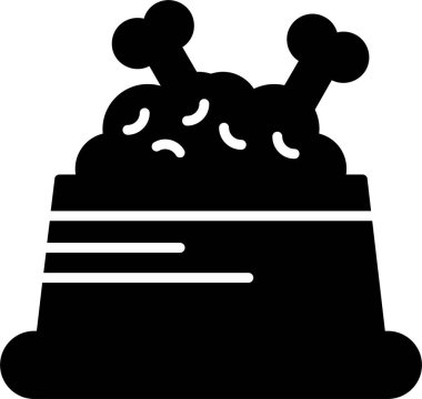 Evcil hayvan yemek kasesi web simgesi 