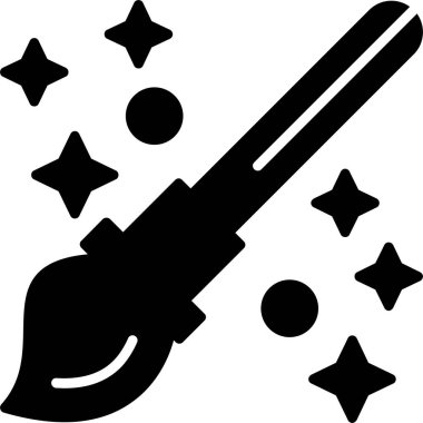 Bir Boya Fırçası simgesinin vektör çizimi