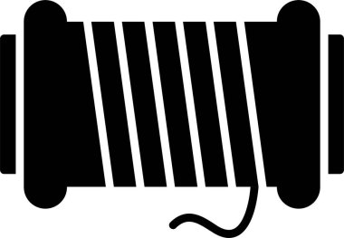 Ana hatlar biçiminde iplik makarası simgesi