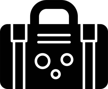 bavul web simgesi basit illüstrasyon