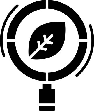 Organik Arama Web simgesi basit illüstrasyon