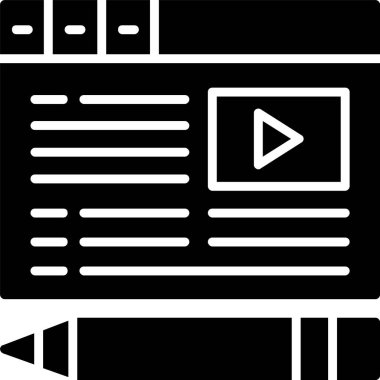 Tarayıcı bilgisayar çokluortam simgesi ana hat biçiminde