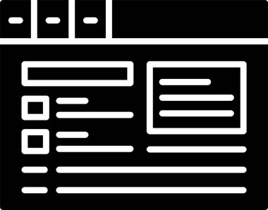 Tarayıcı pencere arayüzü simgesi dış hat biçiminde