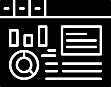 Gösterge paneli web simgesi, basit illüstrasyon