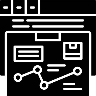 E-ticaret izleme simgesi, vektör illüstrasyonu