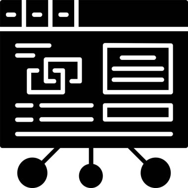 ağ veri tabanı simgesi ana hat biçiminde