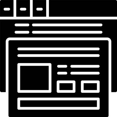 İniş sayfası simgesi, basit illüstrasyon