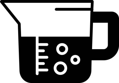 Sürahi ağ ikonu vektör illüstrasyonunu ölçülüyor