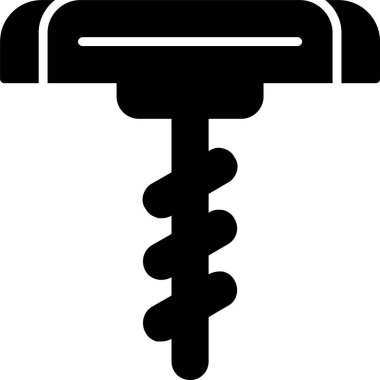 Tirbüşon web simgesi vektör çizimi