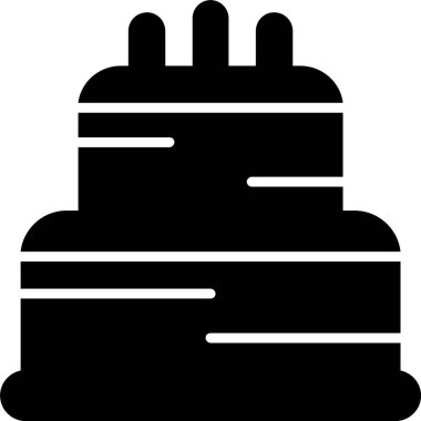 Kek ikonu. Web için pasta vektör simgelerinin özet çizimi 