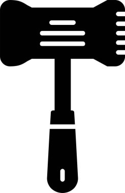 Mutfak spatula simgesi, siyah renk