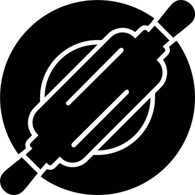 rulo pin web simgesi vektör illüstrasyonu