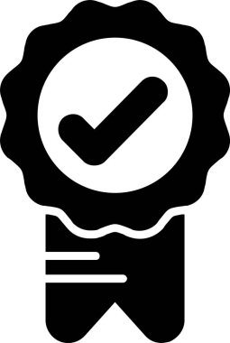 Rozet simgesi doldurulmuş - taslak biçimi