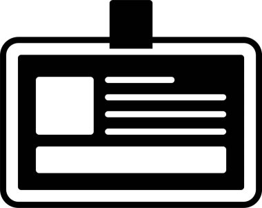 Kimlik kartı web simgesi vektör illüstrasyonu
