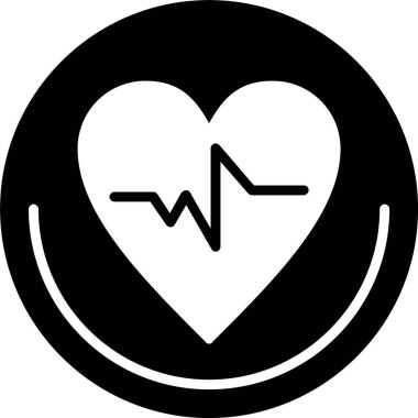 Ecg Web simgesi basit illüstrasyon