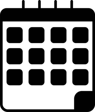 Takvim web simgesi, vektör çizim 