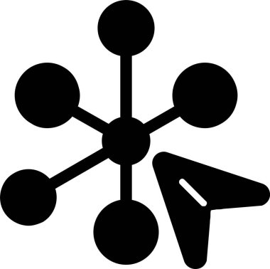 paylaşım ağ simgesi, vektör illüstrasyonu