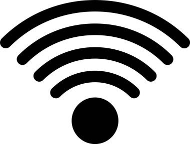 wifi sinyal simgesi, vektör illüstrasyonu