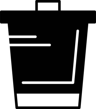 Çöp Ağı simgesi, basit illüstrasyon