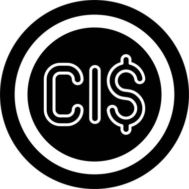 Cayman Adaları Dolar vektör illüstrasyonu