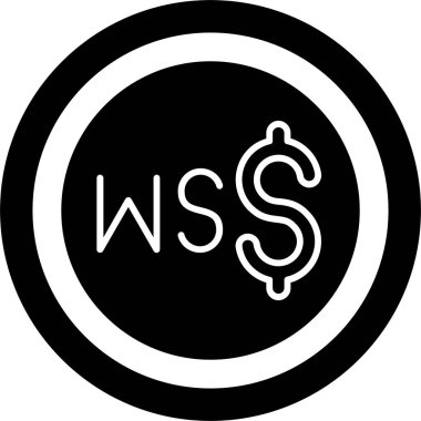 Samoan Tala simge vektör illüstrasyonu