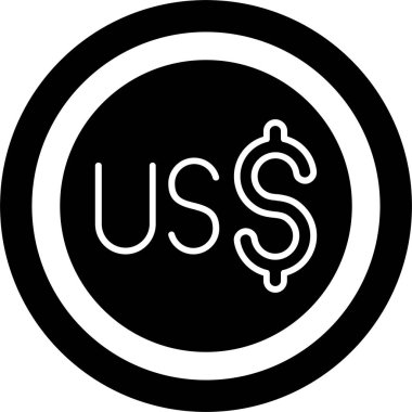  Tuvaluan Doları ikon vektör çizimi