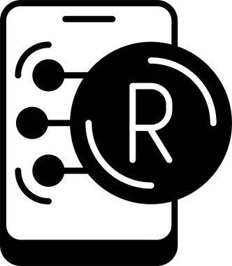Güney Afrika Rand ikon vektör illüstrasyonu