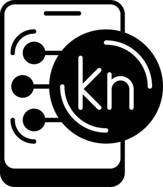 Hırvat Kuna para birimi simgesi, vektör illüstrasyonu