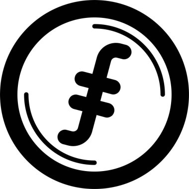 Filecoi Filecoin logo web simgesi vektör illüstrasyonu 