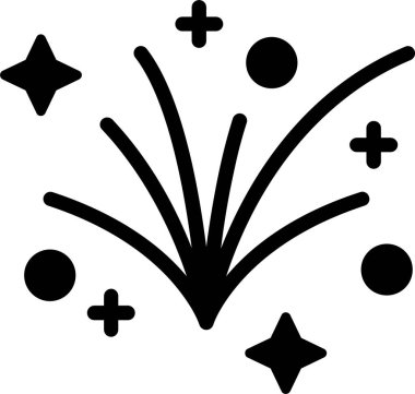 yıldız havai fişek web simgesi, vektör illüstrasyonu