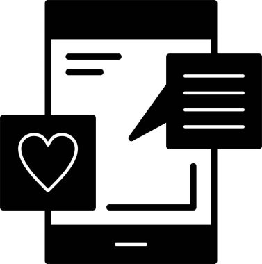 Sosyal Medya web simgesi basit illüstrasyon